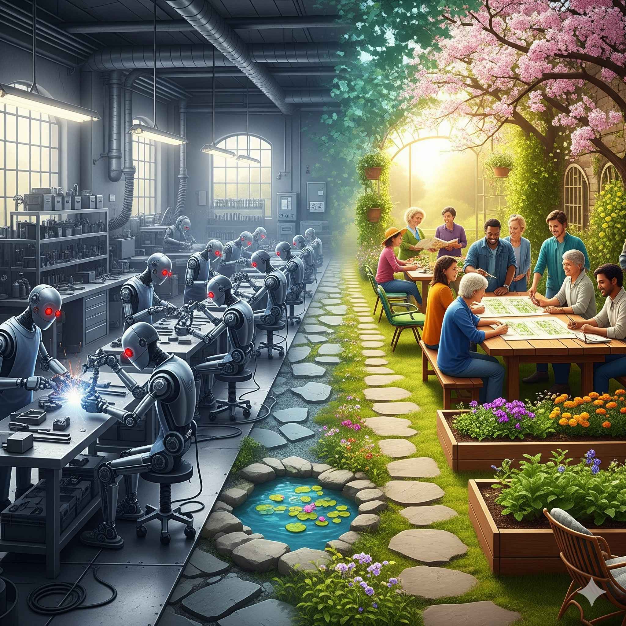 باغی پربار یا کارگاهی بی‌روح